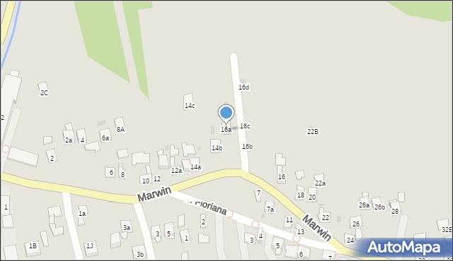 Dobczyce, Marwin, 16a, mapa Dobczyce