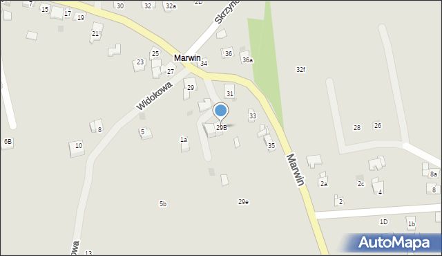 Dobczyce, Marwin, 29B, mapa Dobczyce