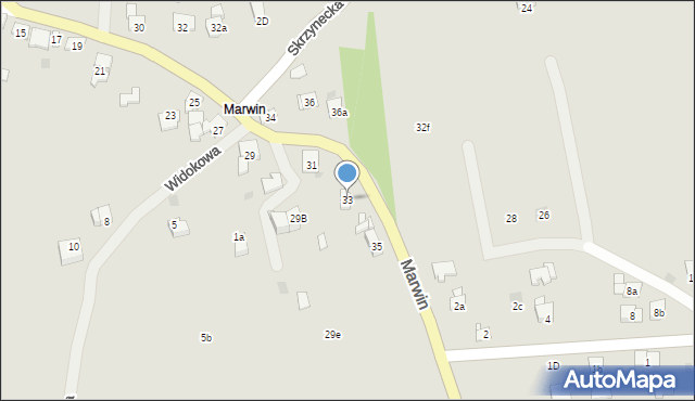 Dobczyce, Marwin, 33, mapa Dobczyce