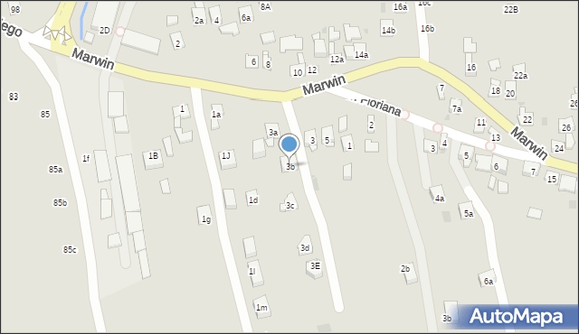 Dobczyce, Marwin, 3b, mapa Dobczyce