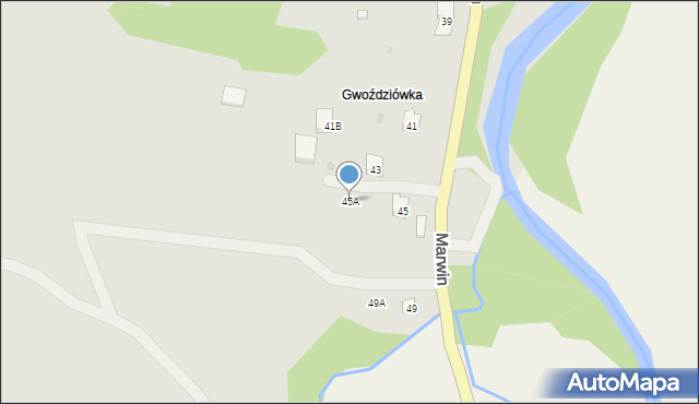 Dobczyce, Marwin, 45A, mapa Dobczyce