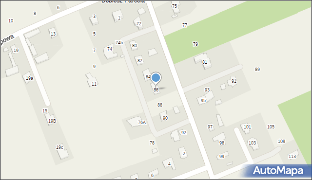 Dobiesz, Mazowiecka, 86, mapa Dobiesz