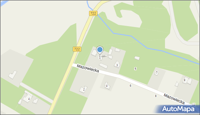 Dobrzenica, Mazowiecka, 1, mapa Dobrzenica