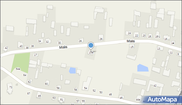 Domanowo, Mała, 15a, mapa Domanowo