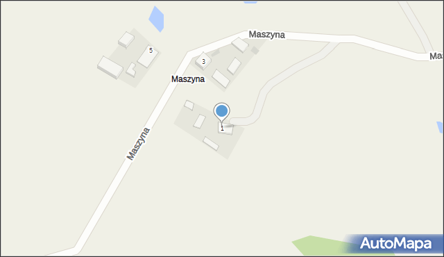 Donimierz, Maszyna, 1, mapa Donimierz