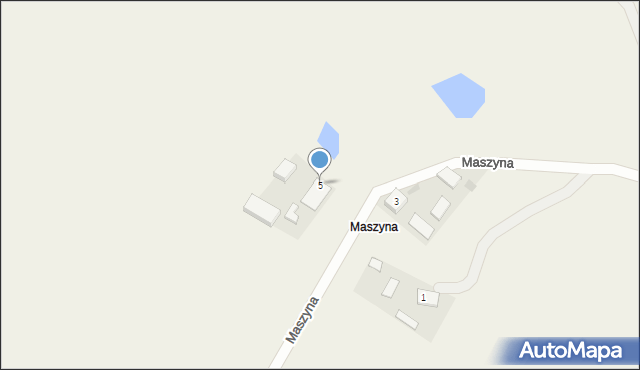 Donimierz, Maszyna, 5, mapa Donimierz