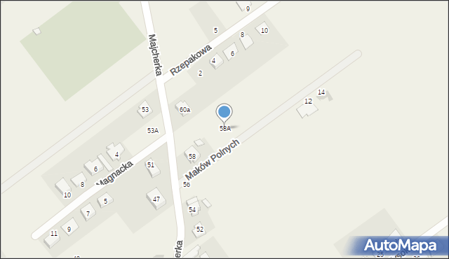 Dopiewo, Majcherka Alfonsa, ks., 58A, mapa Dopiewo