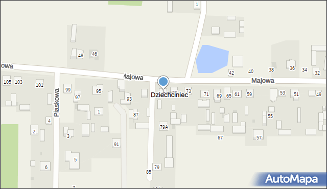 Dziechciniec, Majowa, 77, mapa Dziechciniec