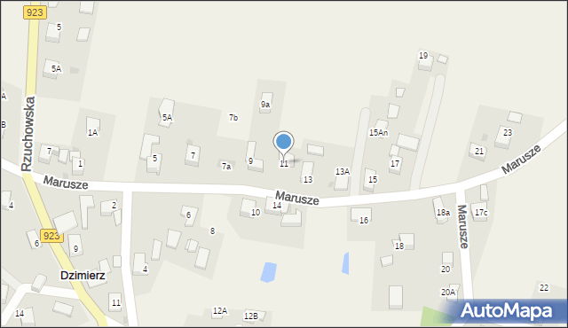 Dzimierz, Marusze, 11, mapa Dzimierz