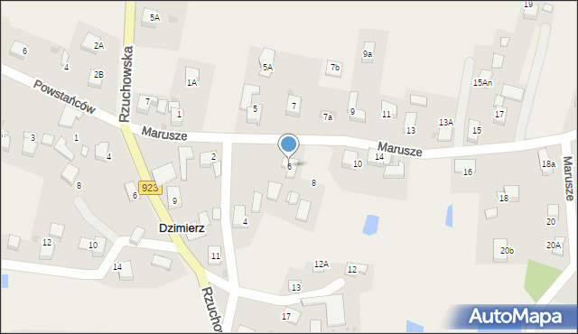 Dzimierz, Marusze, 6, mapa Dzimierz