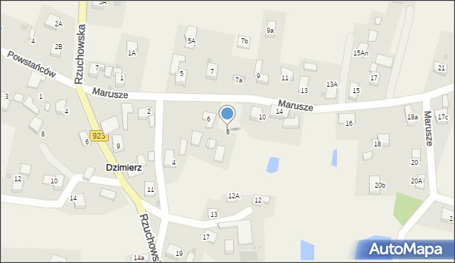 Dzimierz, Marusze, 8, mapa Dzimierz