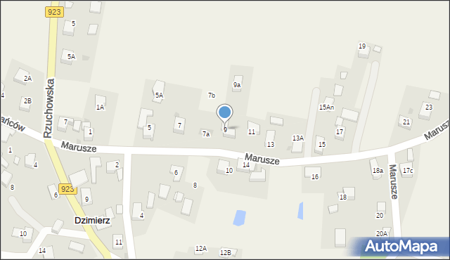 Dzimierz, Marusze, 9, mapa Dzimierz