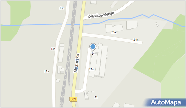 Elbląg, Mazurska, 24, mapa Elbląga