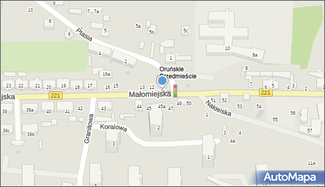 Gdańsk, Małomiejska, 2a, mapa Gdańska