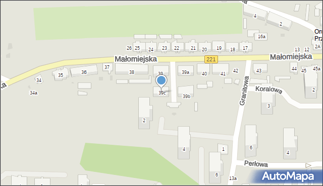 Gdańsk, Małomiejska, 39c, mapa Gdańska