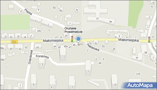 Gdańsk, Małomiejska, 50, mapa Gdańska