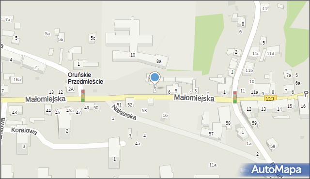 Gdańsk, Małomiejska, 7, mapa Gdańska