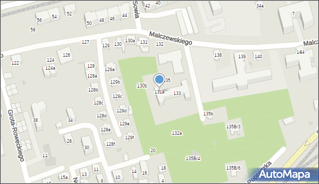 Gdańsk, Malczewskiego Jacka, 131a, mapa Gdańska