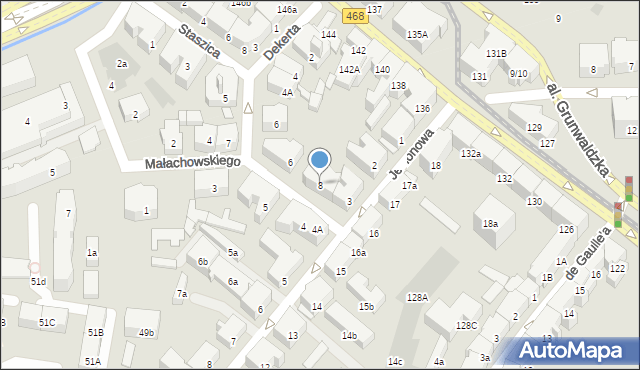 Gdańsk, Małachowskiego Stanisława, 8, mapa Gdańska