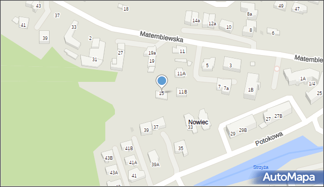 Gdańsk, Matemblewska, 15, mapa Gdańska