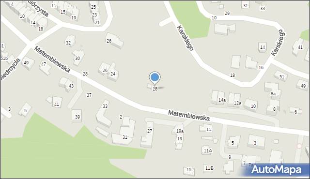 Gdańsk, Matemblewska, 18, mapa Gdańska