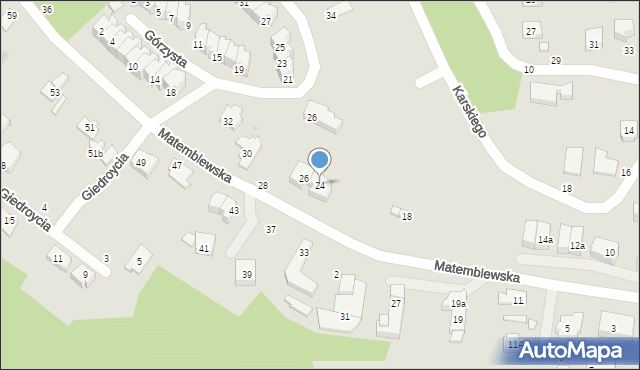 Gdańsk, Matemblewska, 24, mapa Gdańska