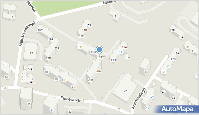 Gdańsk, Matuszewskiego Ignacego, 15A, mapa Gdańska