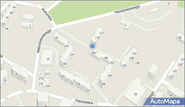 Gdańsk, Matuszewskiego Ignacego, 15D, mapa Gdańska