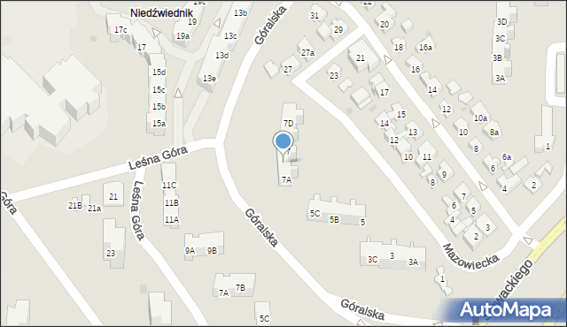 Gdańsk, Mazowiecka, 7B, mapa Gdańska