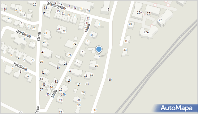 Gdynia, Mała, 7, mapa Gdyni