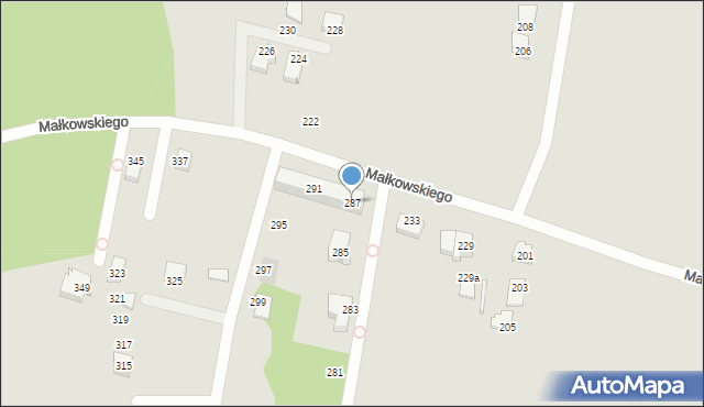 Gdynia, Małkowskiego Kazimierza, 287, mapa Gdyni