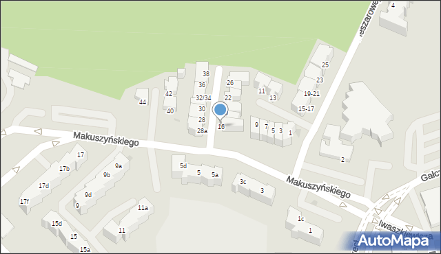 Gdynia, Makuszyńskiego Kornela, 16, mapa Gdyni