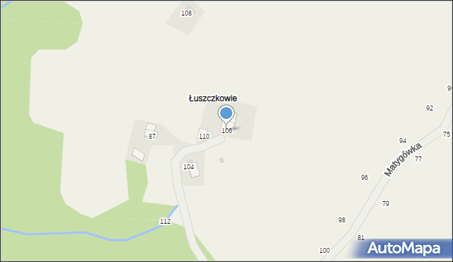 Gliczarów Górny, Matygówka, 106, mapa Gliczarów Górny