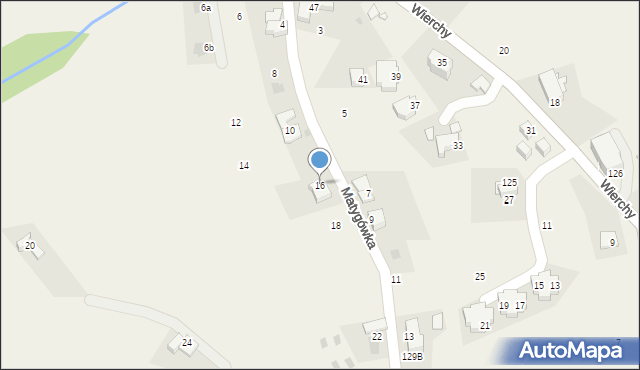 Gliczarów Górny, Matygówka, 16, mapa Gliczarów Górny