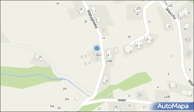 Gliczarów Górny, Matygówka, 26, mapa Gliczarów Górny