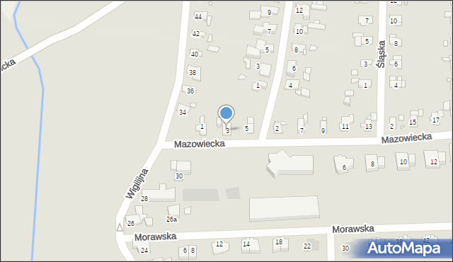 Gliwice, Mazowiecka, 3, mapa Gliwic