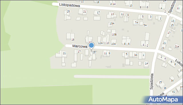 Głogów, Marcowa, 15, mapa Głogów