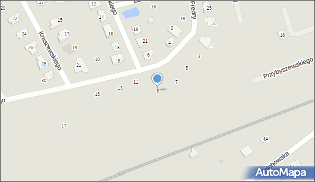 Gniezno, Makuszyńskiego Kornela, 9, mapa Gniezna