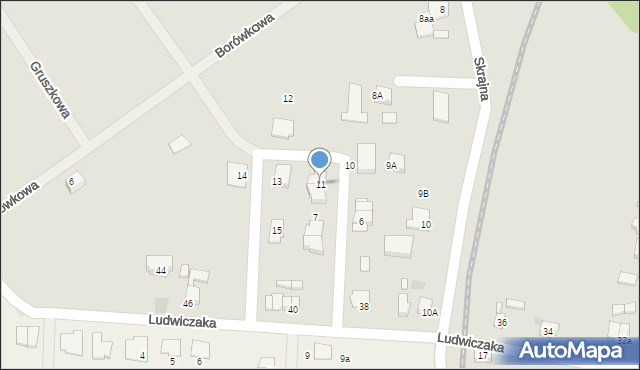 Gniezno, Malinowa, 11, mapa Gniezna