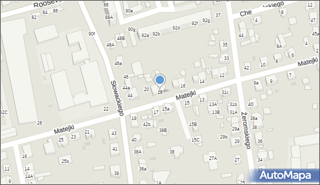 Gniezno, Matejki Jana, 18, mapa Gniezna