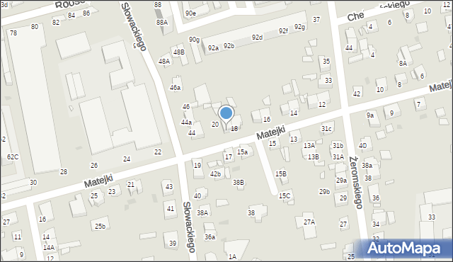 Gniezno, Matejki Jana, 18c, mapa Gniezna