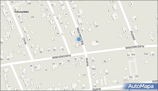 Gniezno, Mazowiecka, 1, mapa Gniezna