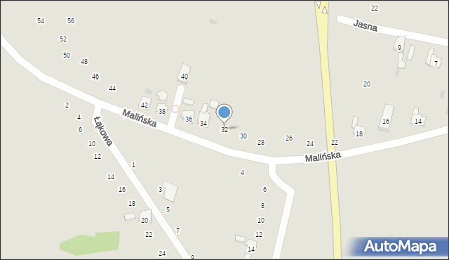 Gogolin, Malińska, 32, mapa Gogolin