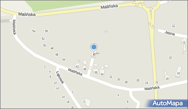 Gogolin, Malińska, 40, mapa Gogolin