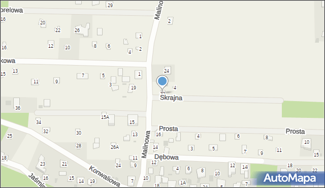 Goławice Drugie, Malinowa, 22, mapa Goławice Drugie