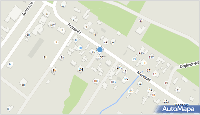 Góra Kalwaria, Marianki, 10C, mapa Góra Kalwaria