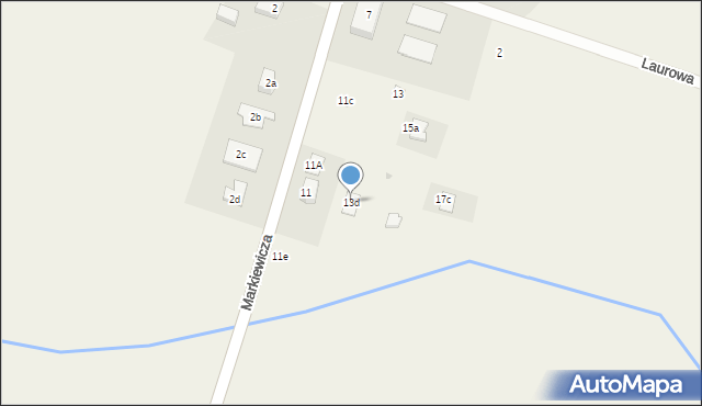 Górsk, Markiewicza Bronisława, bł. ks., 13d, mapa Górsk