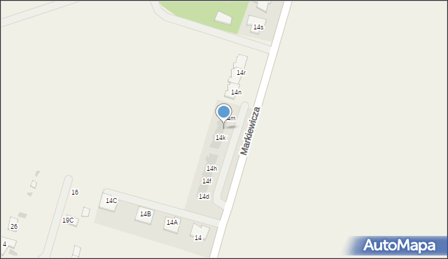 Górsk, Markiewicza Bronisława, bł. ks., 14l, mapa Górsk