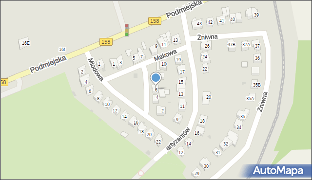 Gorzów Wielkopolski, Makowa, 6, mapa Gorzów Wielkopolski