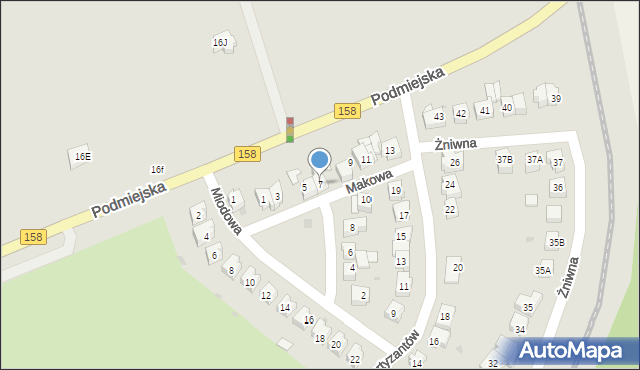 Gorzów Wielkopolski, Makowa, 7, mapa Gorzów Wielkopolski